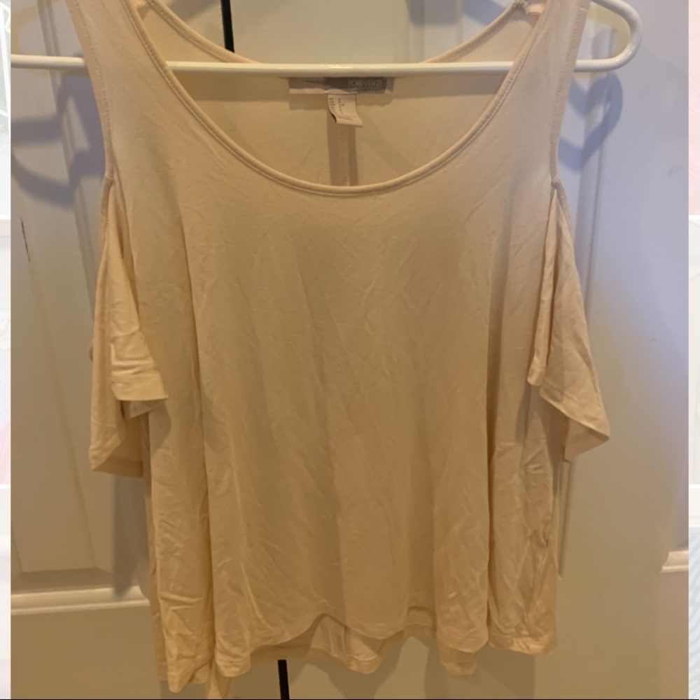open shoulder blouse